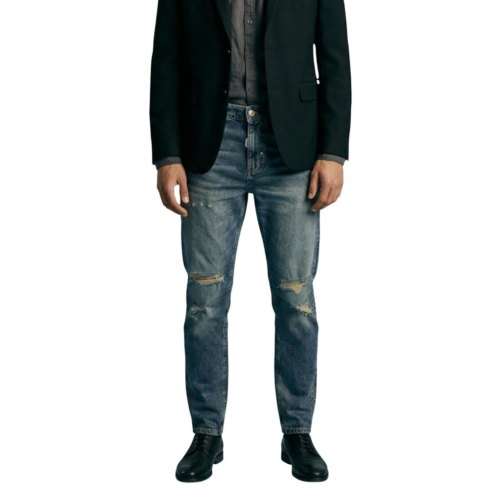 Antony Morato Jeans Uomo Blu Cotone Elastan Zip Bottone - AbbiMar