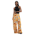 Desigual Pantaloni Donna Arancione Floreale Viscosa - AbbiMar