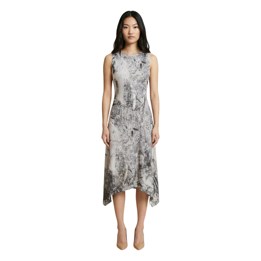 Desigual Abito Donna Grigio Stampa Smanicato - AbbiMar