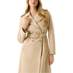Guess Giacca Donna Beige Bavero con Cintura Maniche Lunghe - AbbiMar