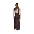 Guess Abito Donna Marrone Smanicato Scollo Alto Cerniera - AbbiMar