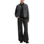Karl Lagerfeld Jeans Donna Nero Cotone Organico Zip Bottone - AbbiMar