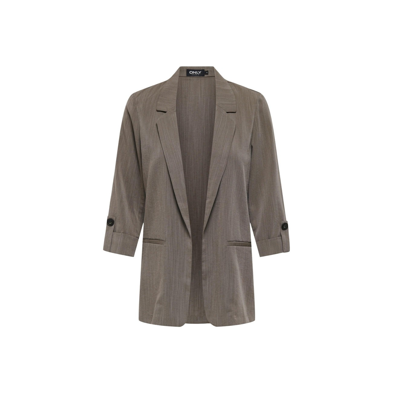 Only Giacca Donna Marrone Maniche 3/4 Bavero Tasche - AbbiMar