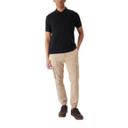 Calvin Klein Jeans Pantaloni Uomo Beige Cotone Zip Tasche Laterali - AbbiMar
