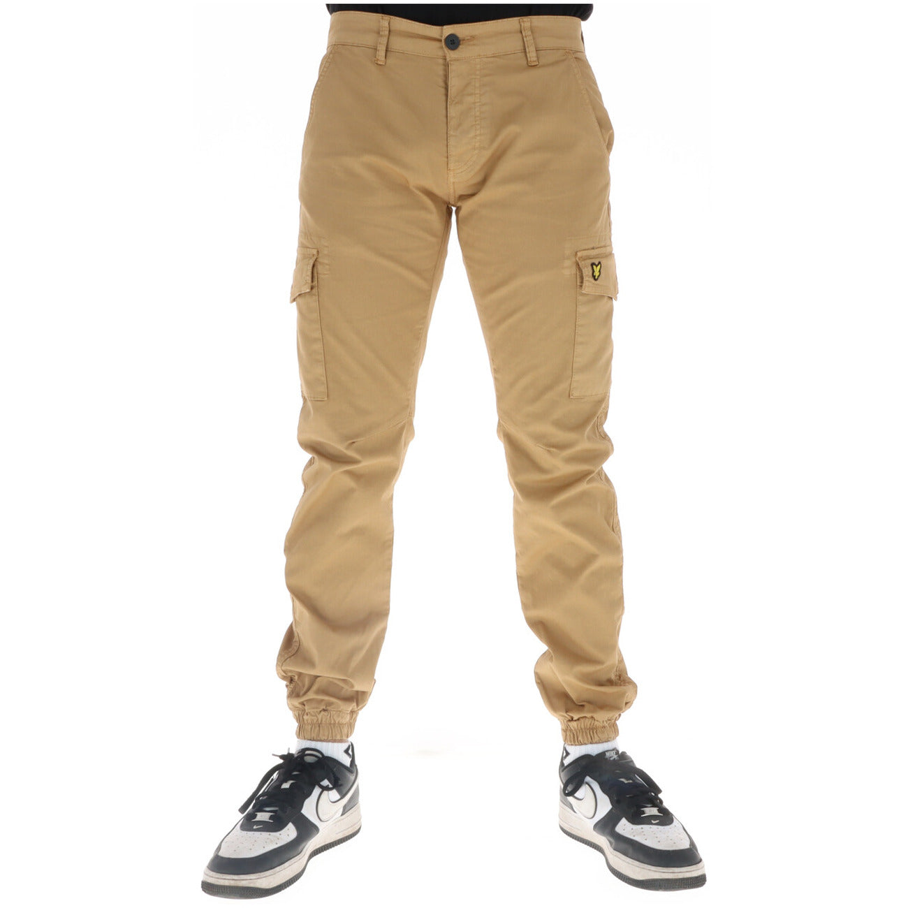 Lyle & Scott Pantaloni Uomo Cammello Stampa Cotone Bottoni - AbbiMar