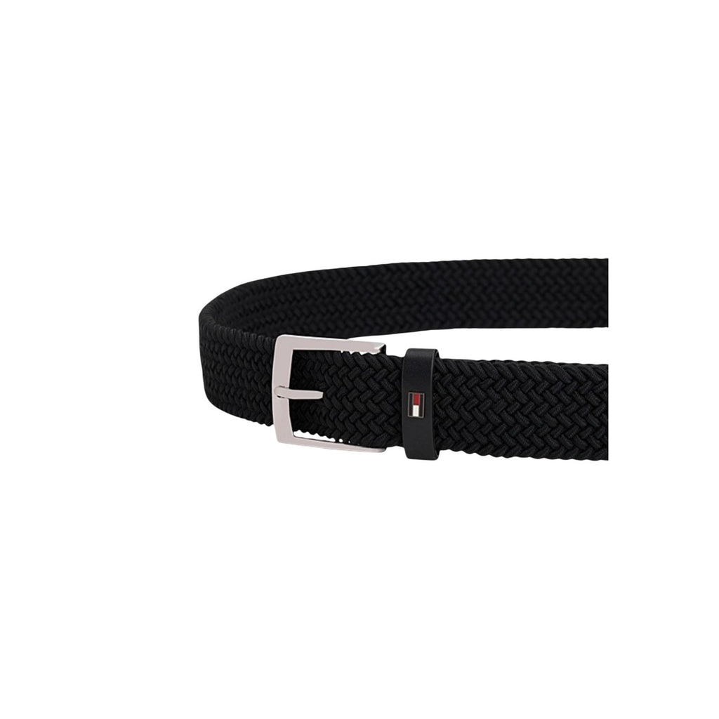 Tommy Hilfiger Cintura Uomo Nero Fibbia Elastan Poliestere - AbbiMar