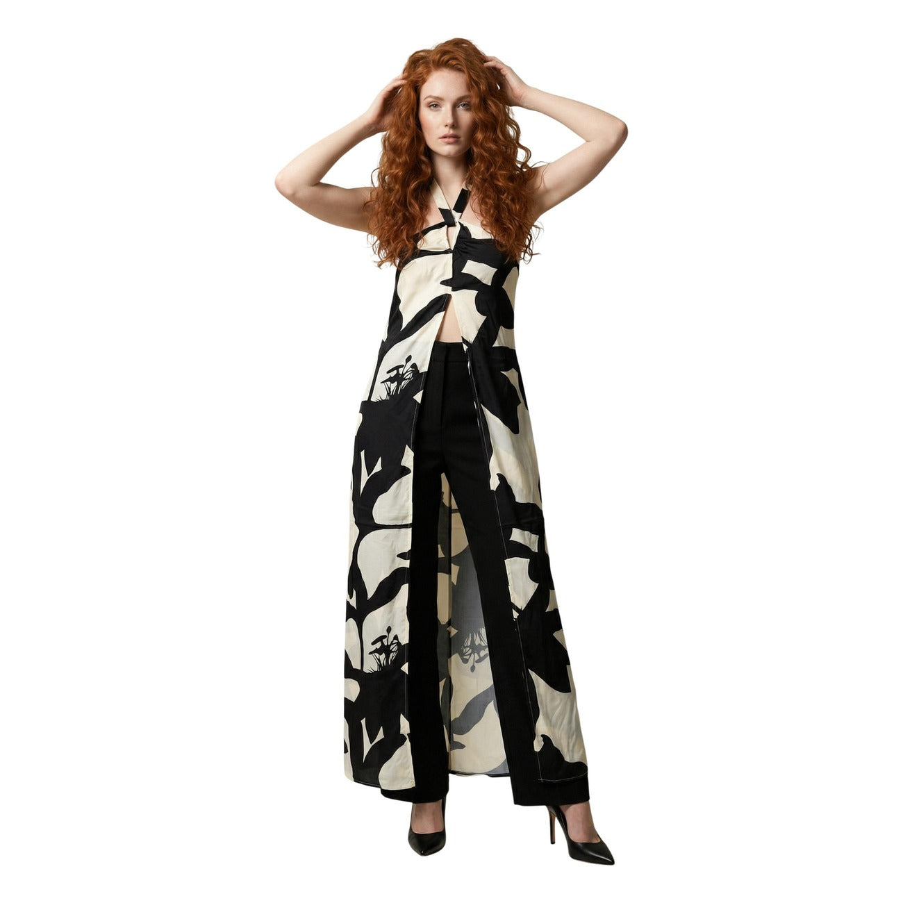 Replay Abito Donna Bianco Floreale Spalline Scollo V - AbbiMar