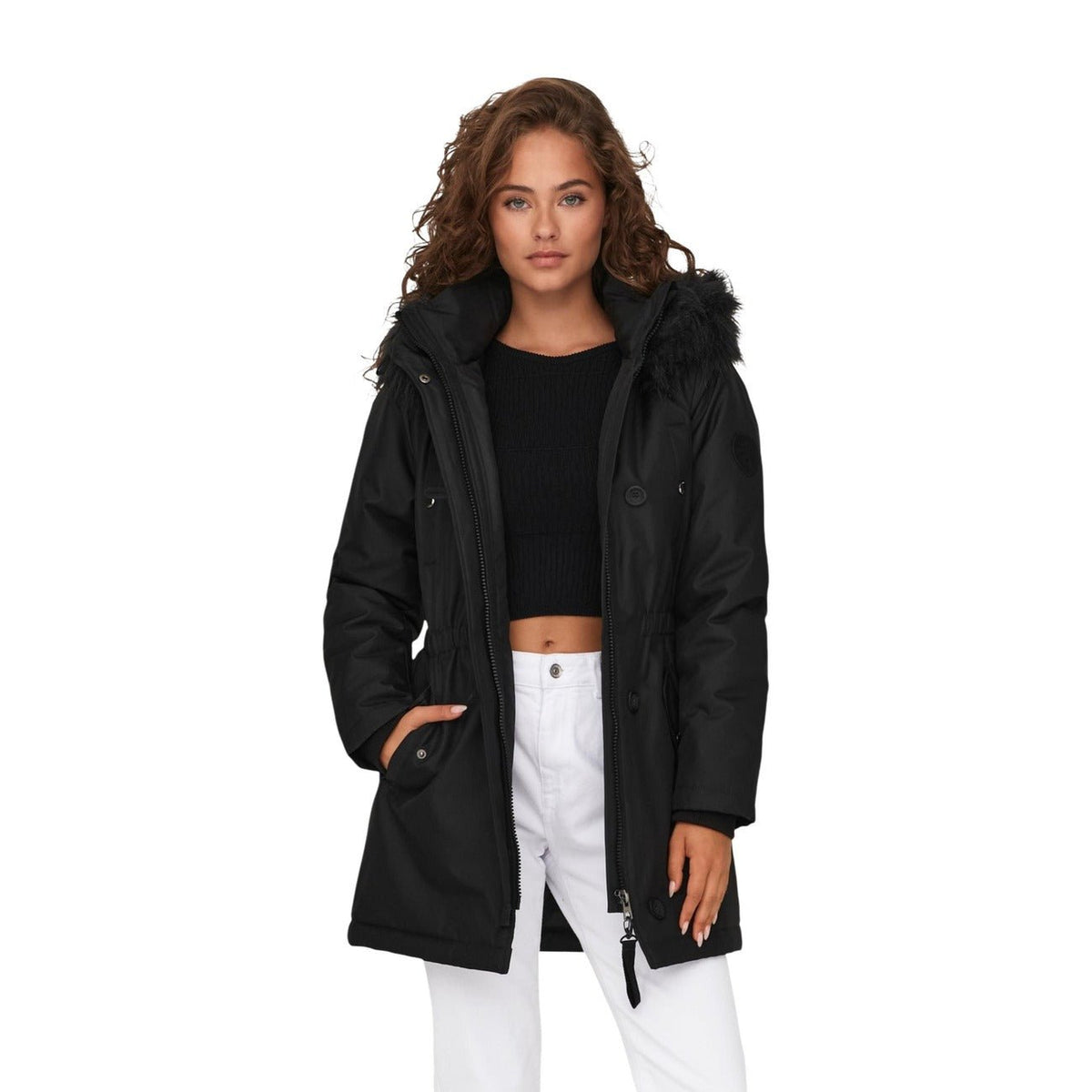 Parka Donna ONLIRIS ONLY Cappuccio Pelliccia | Abbimar - AbbiMar