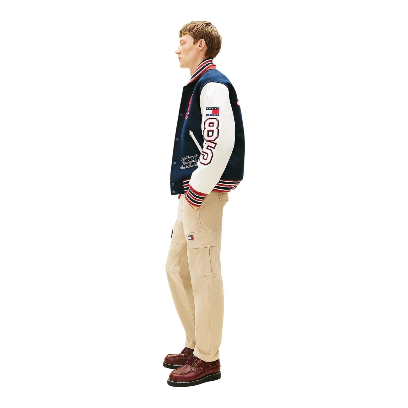 Tommy Hilfiger Jeans Pantaloni Uomo Beige Cotone Organico Zip - AbbiMar