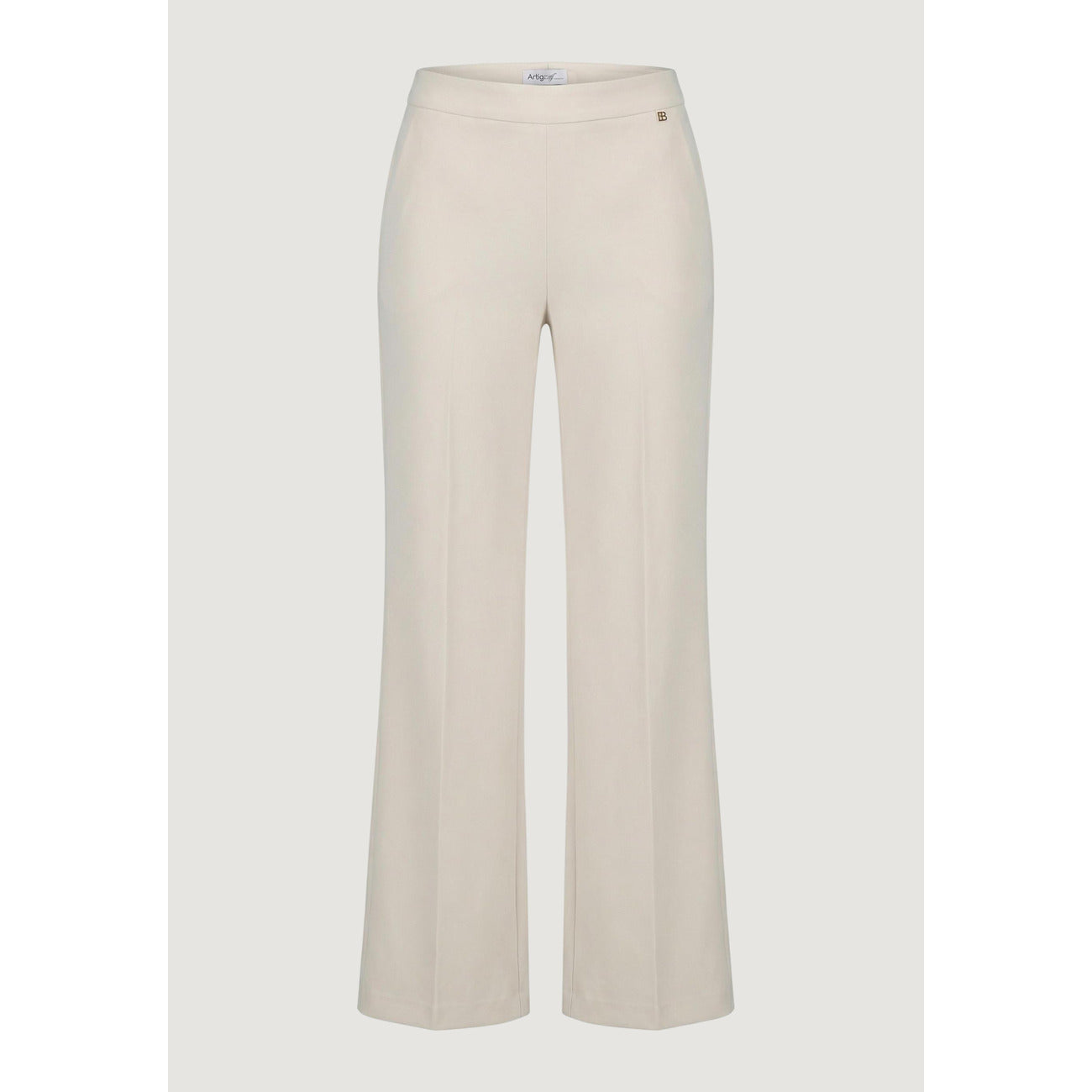 Artigli Pantaloni Donna Bianco Cerniera Poliestere Elastan