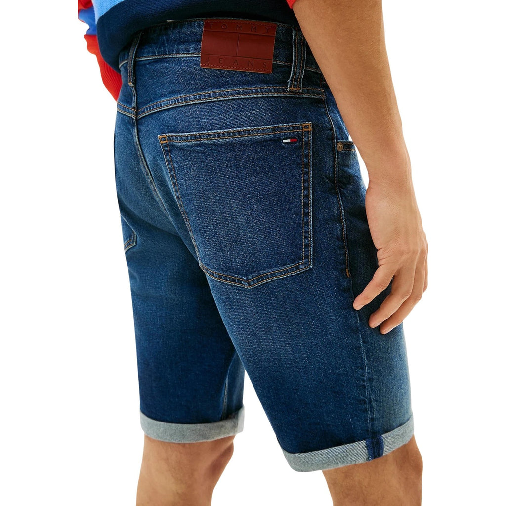 Tommy Hilfiger Jeans Bermuda Uomo Blu Cotone Organico Zip - AbbiMar