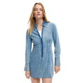 Desigual Abito Donna Azzurro Lyocell Maniche Lunghe - AbbiMar