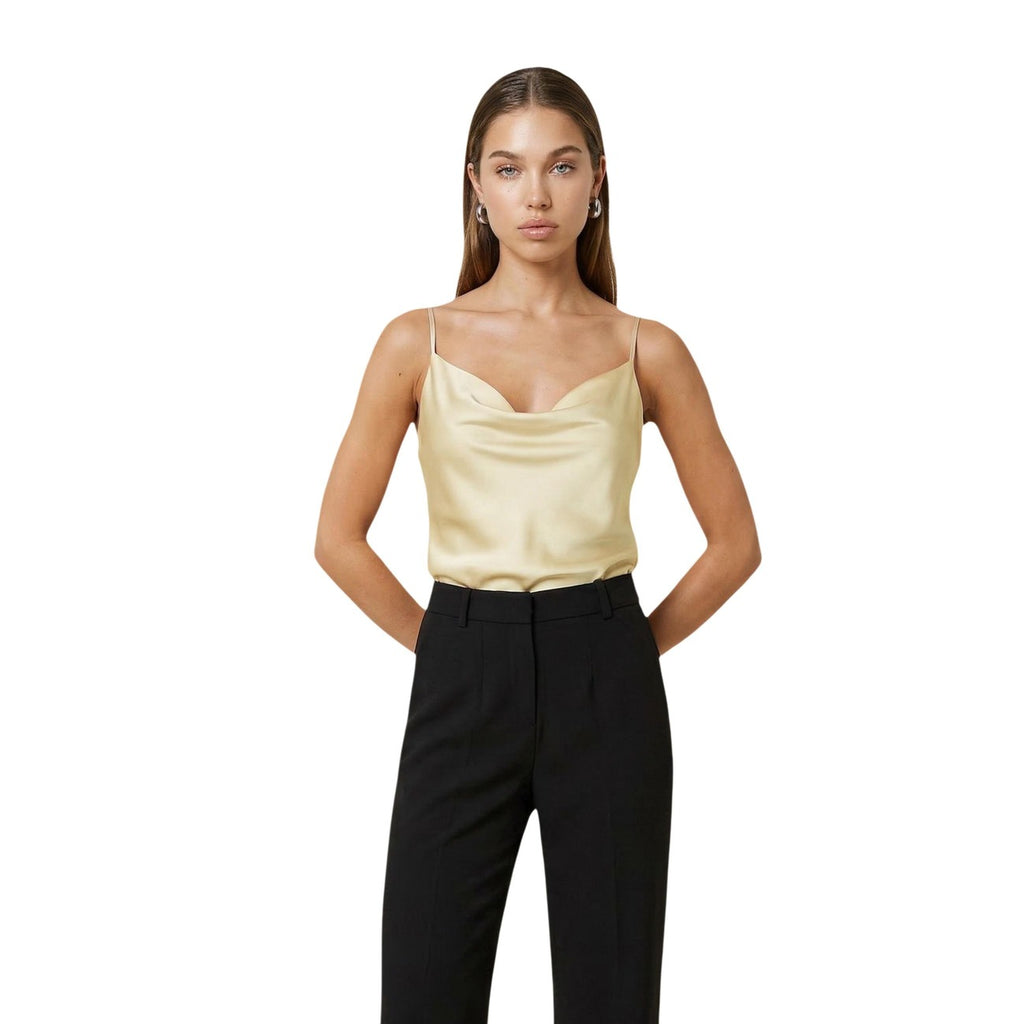 Artigli Top Donna Giallo Spalline Scollo V Made in Italy - AbbiMar