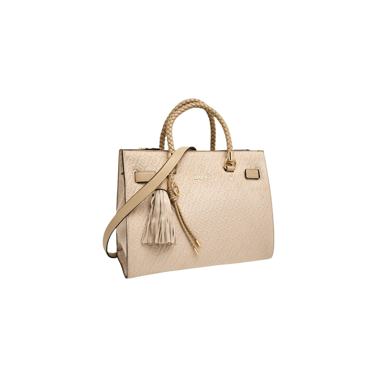 Liu Jo Borsa Donna Beige Poliestere Tasca Interna Grande - AbbiMar
