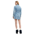 Desigual Abito Donna Azzurro Lyocell Maniche Lunghe - AbbiMar