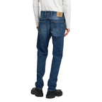 Replay Jeans Uomo Blu 100% Cotone Zip Bottone L32 - AbbiMar