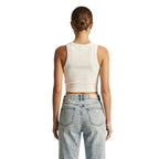 Guess Active Top Donna Bianco Smanicato Scollo Tondo - AbbiMar