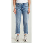 G-Star Jeans Donna Blu Cotone Elastan Zip Bottone - AbbiMar