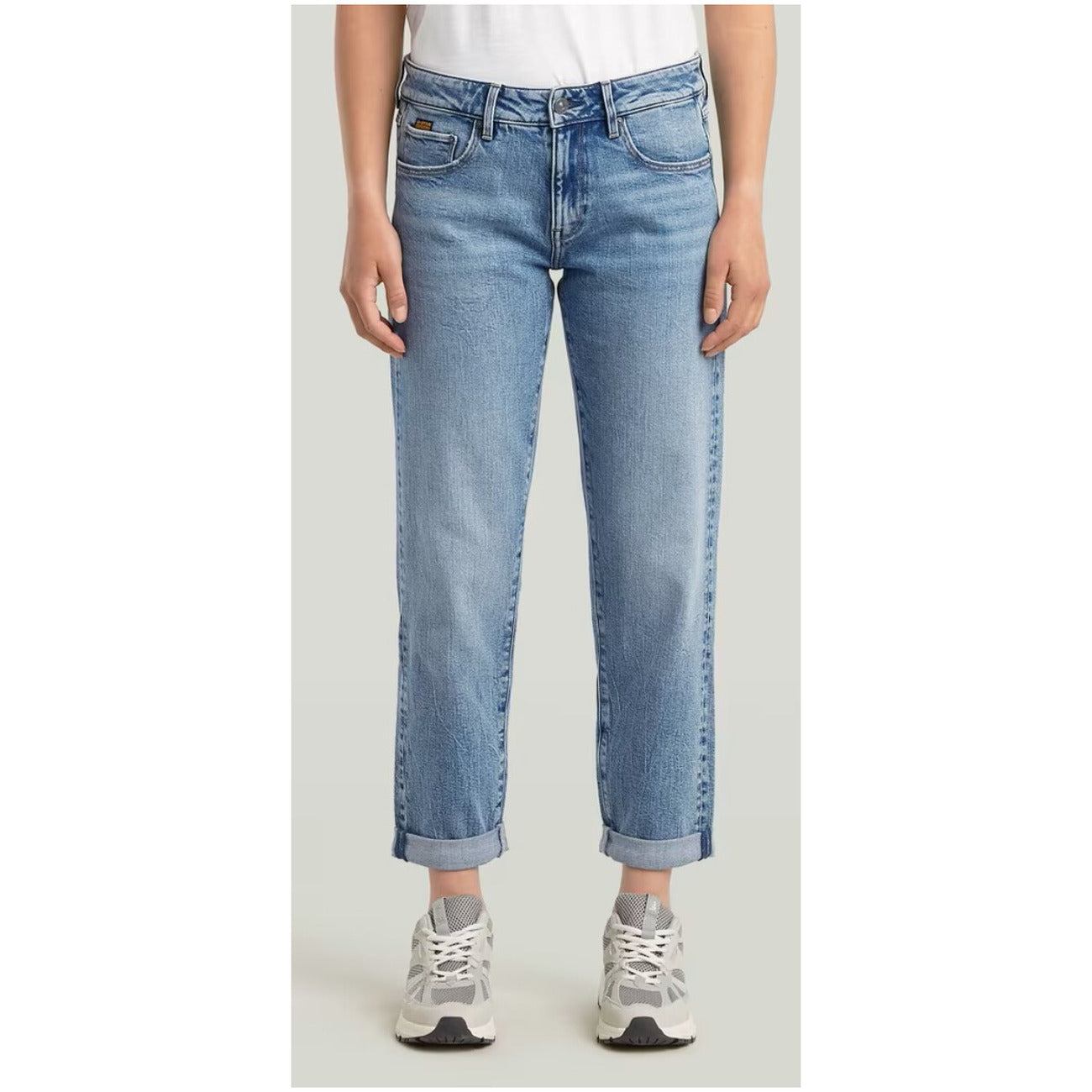 G-Star Jeans Donna Blu Cotone Elastan Zip Bottone - AbbiMar