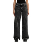 Karl Lagerfeld Jeans Donna Nero Cotone Organico Zip Bottone - AbbiMar
