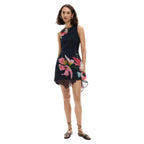 Desigual Abito Donna Nero Floreale Smanicato - AbbiMar