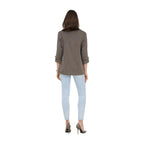 Only Giacca Donna Marrone Maniche 3/4 Bavero Tasche - AbbiMar