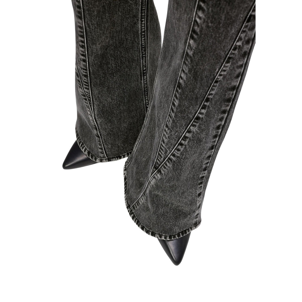 Karl Lagerfeld Jeans Donna Nero Cotone Zip Bottone - AbbiMar