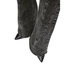 Karl Lagerfeld Jeans Donna Nero Cotone Zip Bottone - AbbiMar