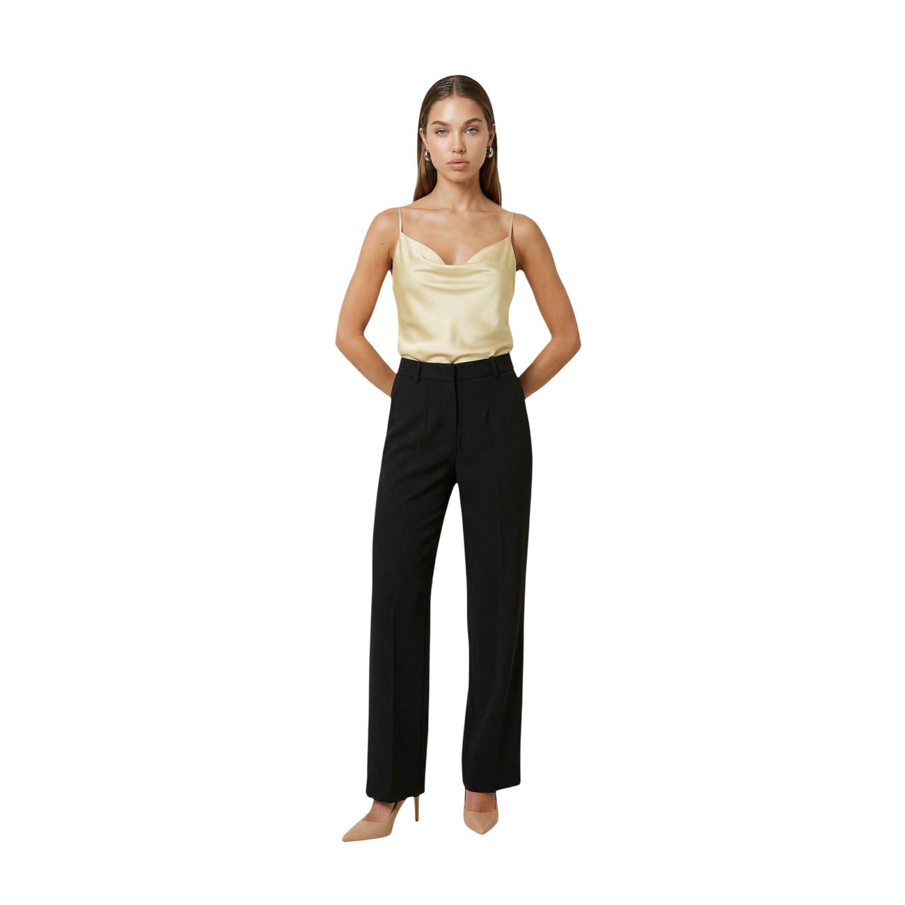 Artigli Top Donna Giallo Spalline Scollo V Made in Italy - AbbiMar
