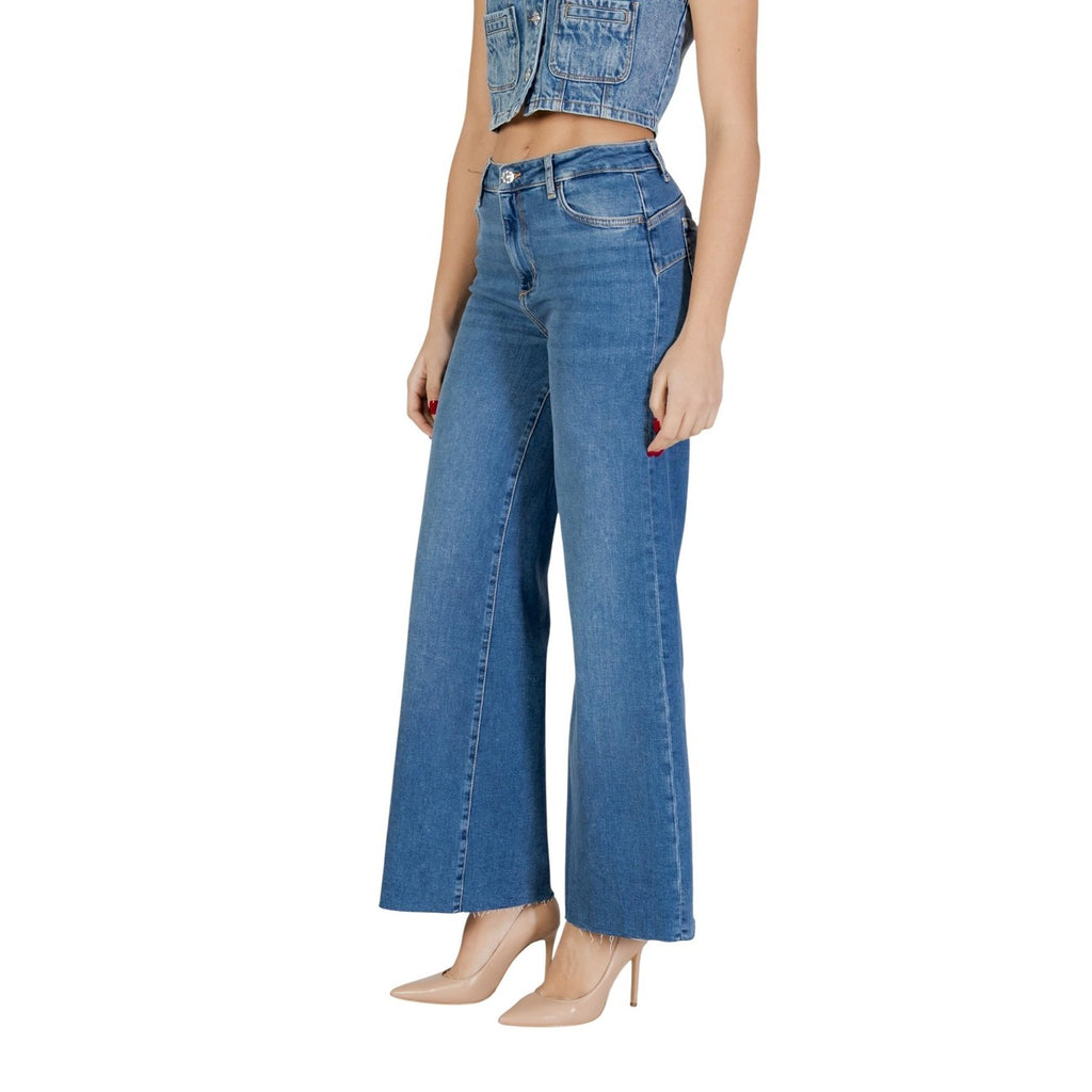 Liu Jo Jeans Donna Blu Cotone Elastan Zip Bottone - AbbiMar