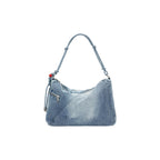 Desigual Borsa Donna Azzurro Poliestere Cerniera Tasche Grande - AbbiMar