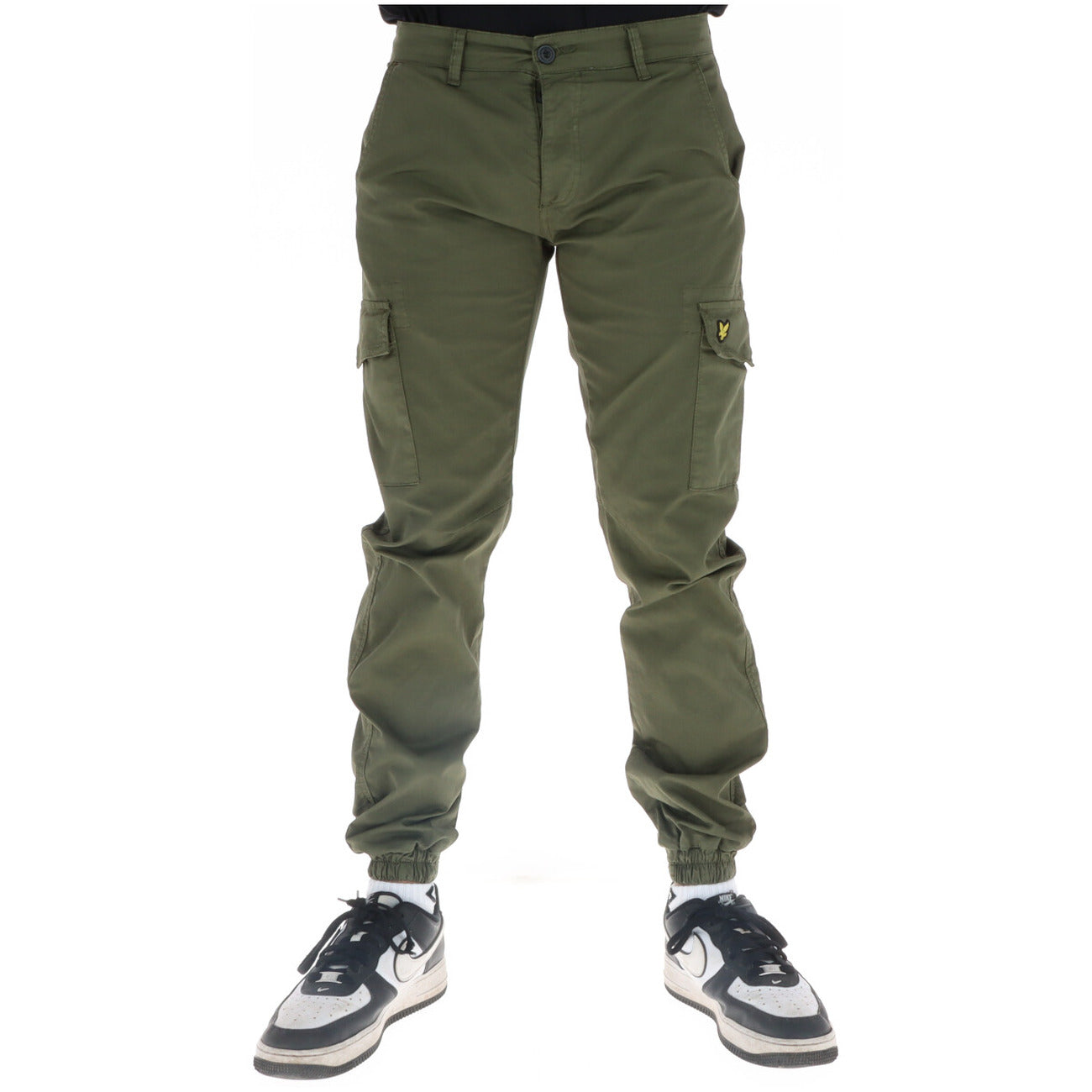 Lyle & Scott Pantaloni Uomo Cammello Stampa Cotone Bottoni - AbbiMar