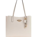 Guess Borsa Donna Bianco Poliuretano Tasche Grande - AbbiMar