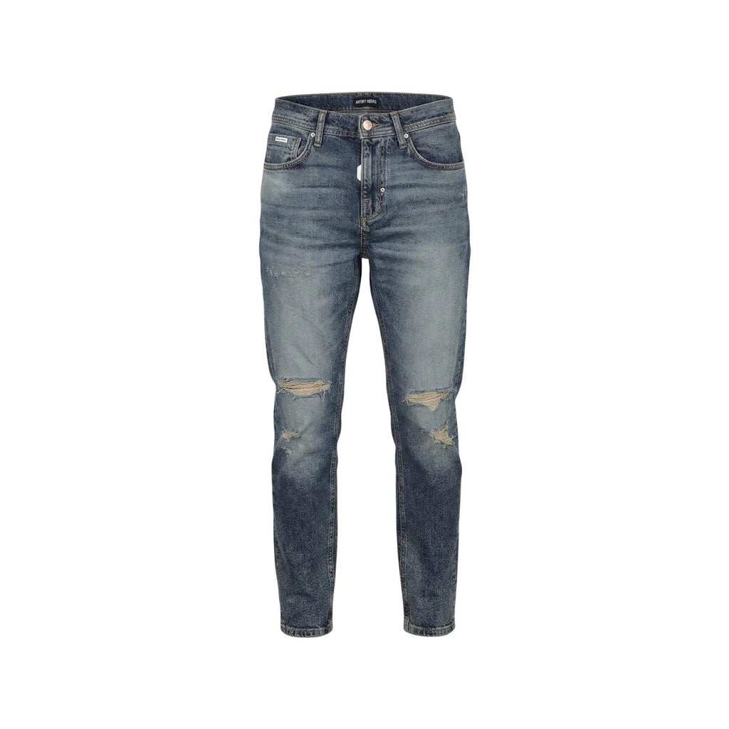 Antony Morato Jeans Uomo Blu Cotone Elastan Zip Bottone - AbbiMar