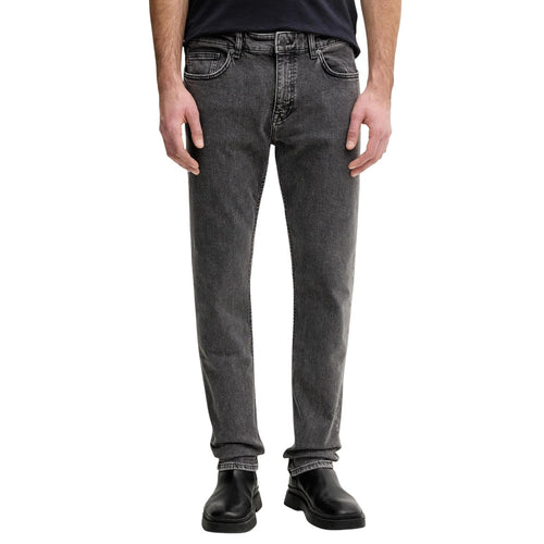 Boss Jeans Uomo Grigio Cotone Elastan Zip Bottone - AbbiMar
