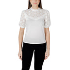 Morgan De Toi Blouse Donna Bianco Cotone Scollo Alto - AbbiMar