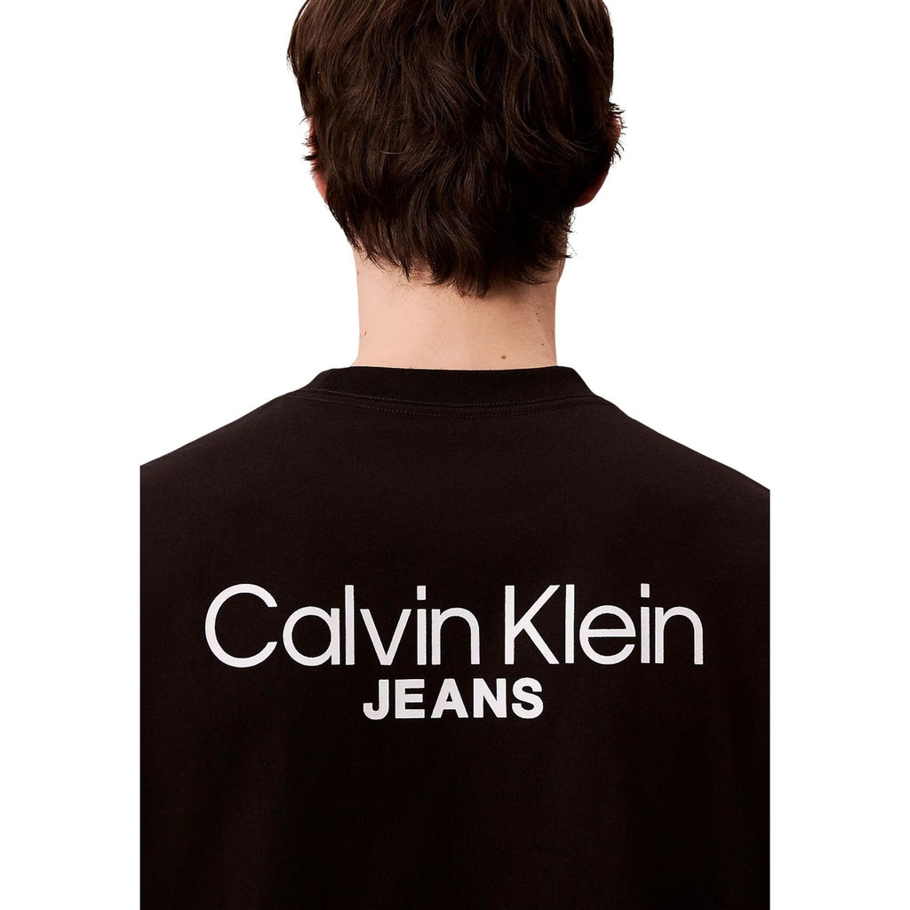 Calvin Klein Jeans T-Shirt Uomo Nero Stampa Maniche Corte - AbbiMar