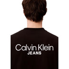 Calvin Klein Jeans T-Shirt Uomo Nero Stampa Maniche Corte - AbbiMar