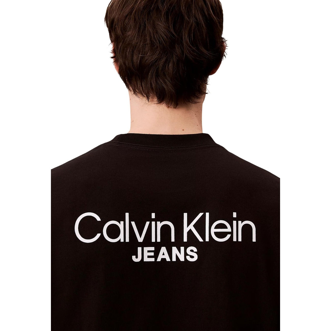 Calvin Klein Jeans T-Shirt Uomo Nero Stampa Maniche Corte - AbbiMar