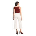 Morgan De Toi Canotta Donna Marrone Spalline Scollo Tondo - AbbiMar