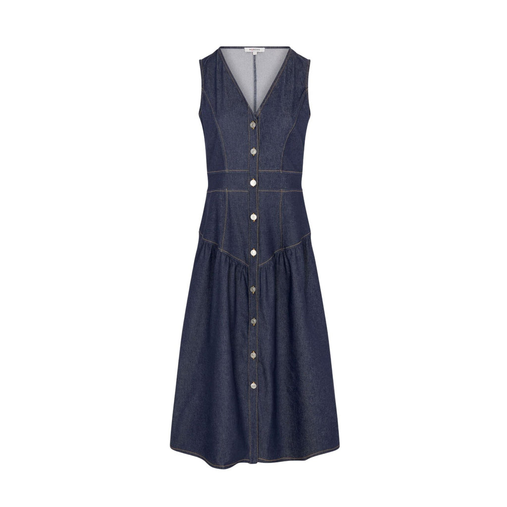 Morgan De Toi Abito Donna Blu Smanicato Bottoni Scollo V - AbbiMar