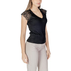 Morgan De Toi Blouse Donna Nero Smanicato Scollo V - AbbiMar