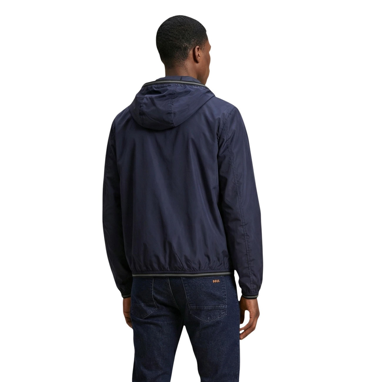Blauer Giacca Uomo Blu Cappuccio Cerniera Tasche - AbbiMar