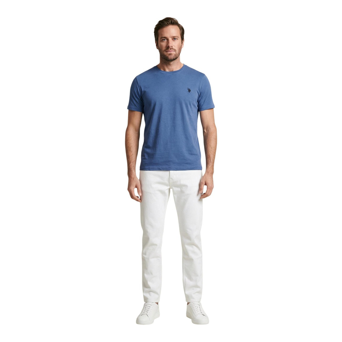 Calvin Klein Jeans Pantaloni Uomo Bianco Cotone Zip Tasche - AbbiMar