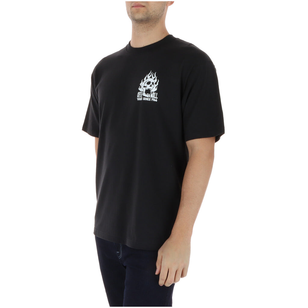 Vans T-Shirt Uomo Nero Stampa Maniche Corte Cotone - AbbiMar