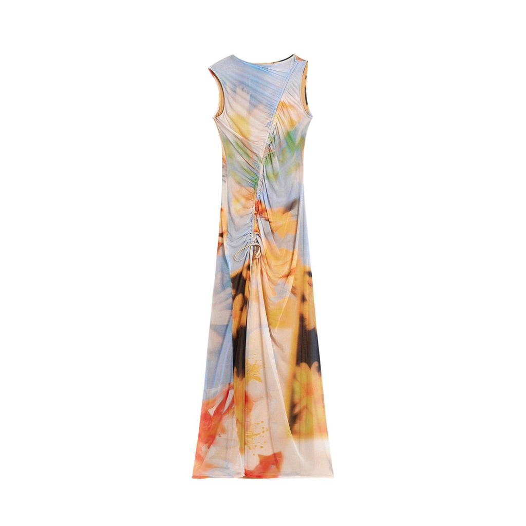 Desigual Abito Donna Arancione Floreale Smanicato - AbbiMar