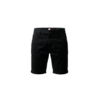 Tommy Hilfiger Jeans Bermuda Uomo Nero Cotone Organico Zip - AbbiMar