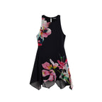 Desigual Abito Donna Nero Floreale Smanicato - AbbiMar