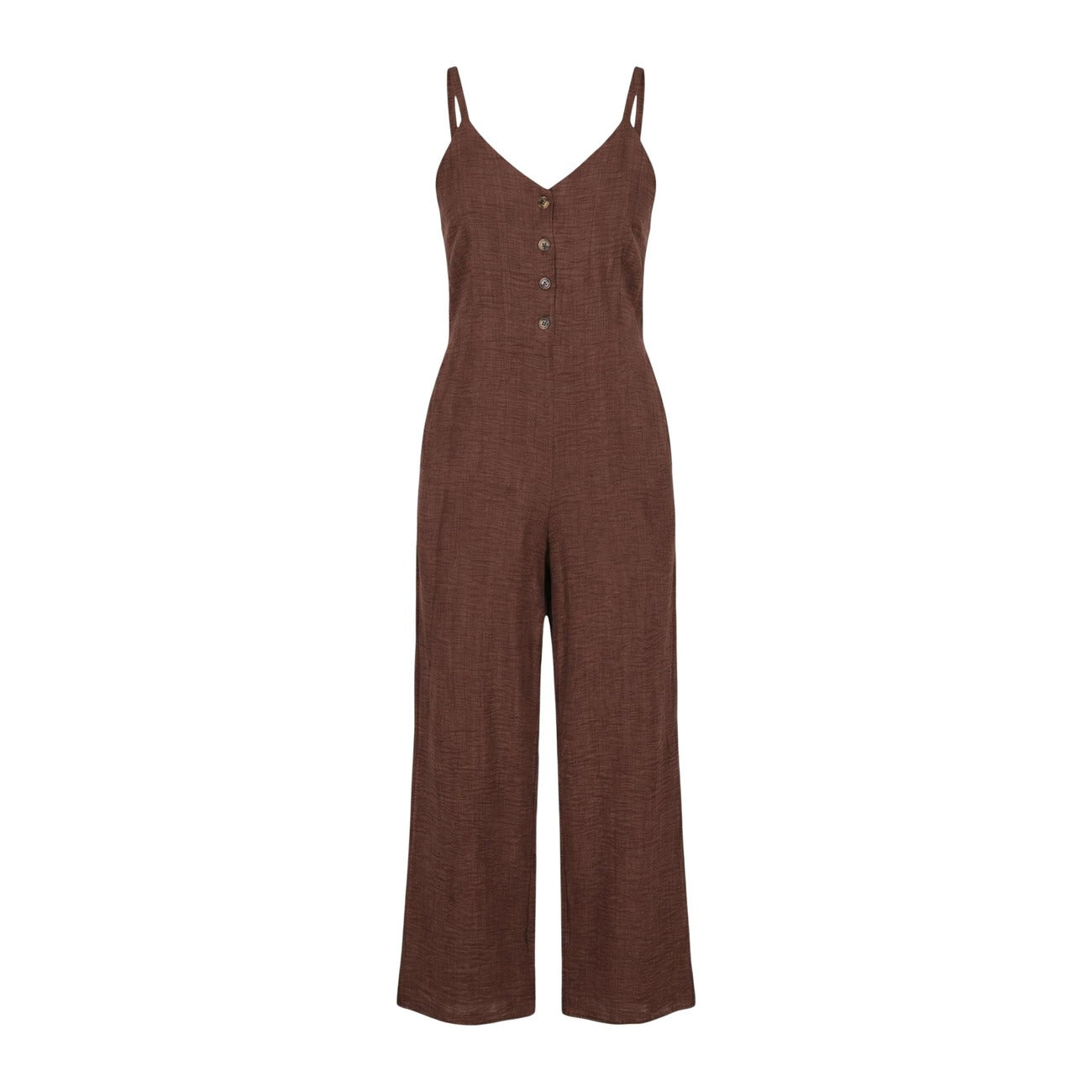 Artigli Tuta Donna Marrone Spalline Scollo V Made in Italy - AbbiMar