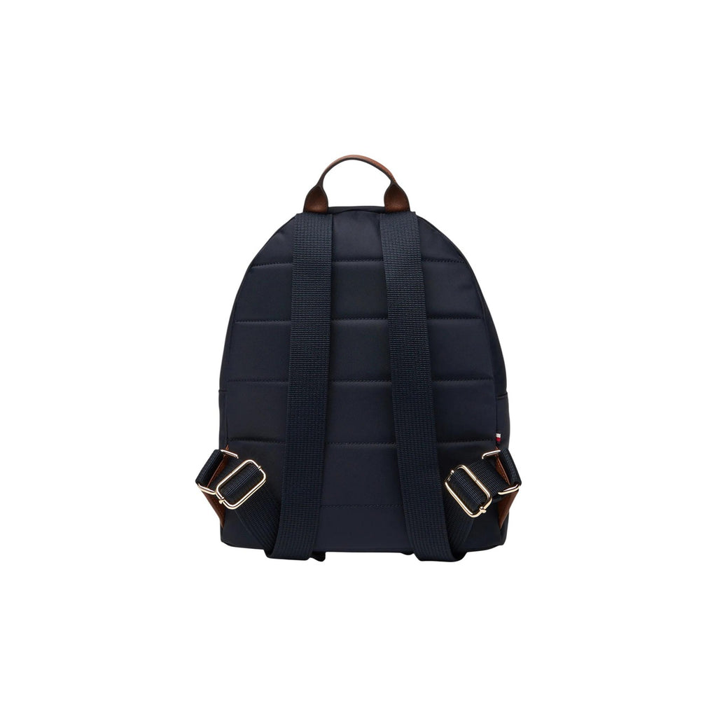 Tommy Hilfiger Zaino Donna Blu Cerniera Tasche Nylon Pelle - AbbiMar